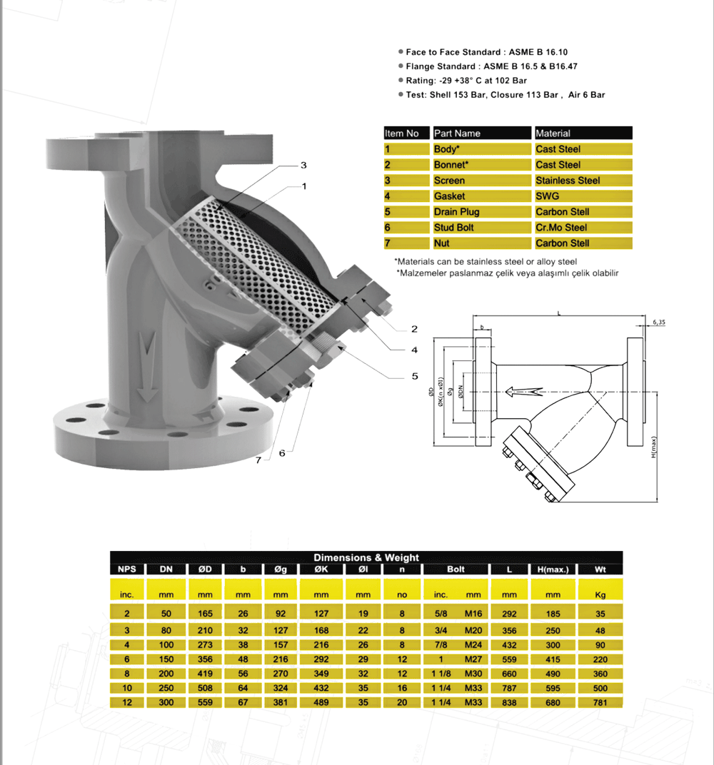 STRAINERS 600 CAST